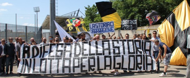 Viterbese-Camilli, manifestazione dei tifosi. Si riparte dall’Eccellenza